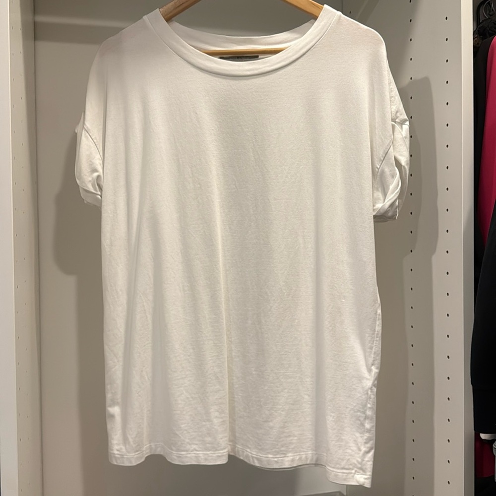 AllSaints White Short Sleeve Crewneck Tee